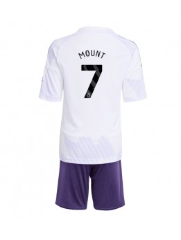 Detské Futbalové oblečenie Manchester United Mason Mount #7 2025-26 Krátky Rukáv - Preč (+ trenírky)